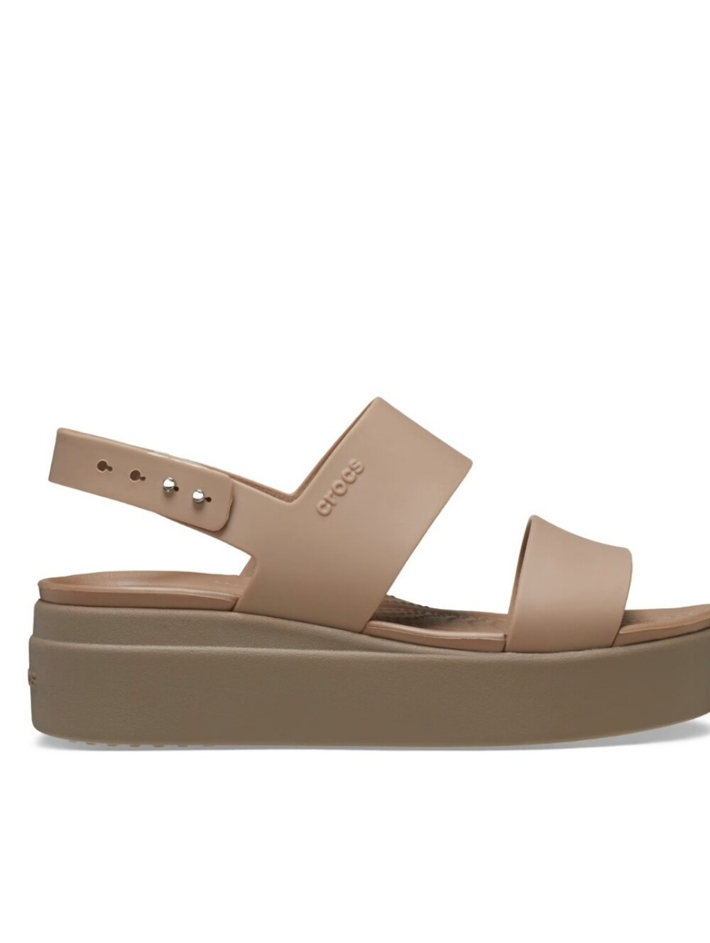 CROCS Brooklyn Platform Wedge Sandal- Latte - Picture 2 of 11